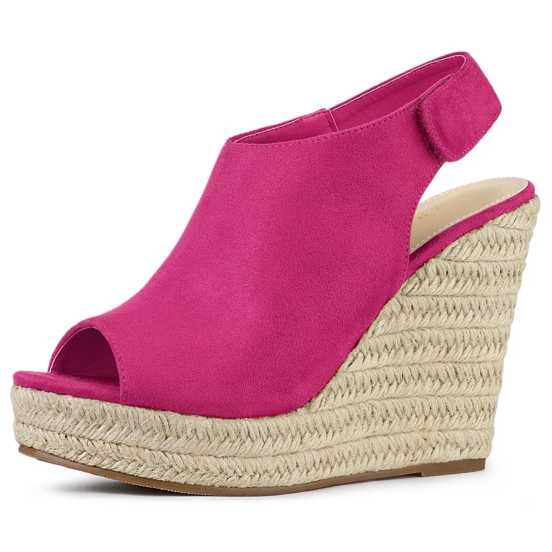 Allegra K Women's Espadrille Platform Heeled Wedges Sandals