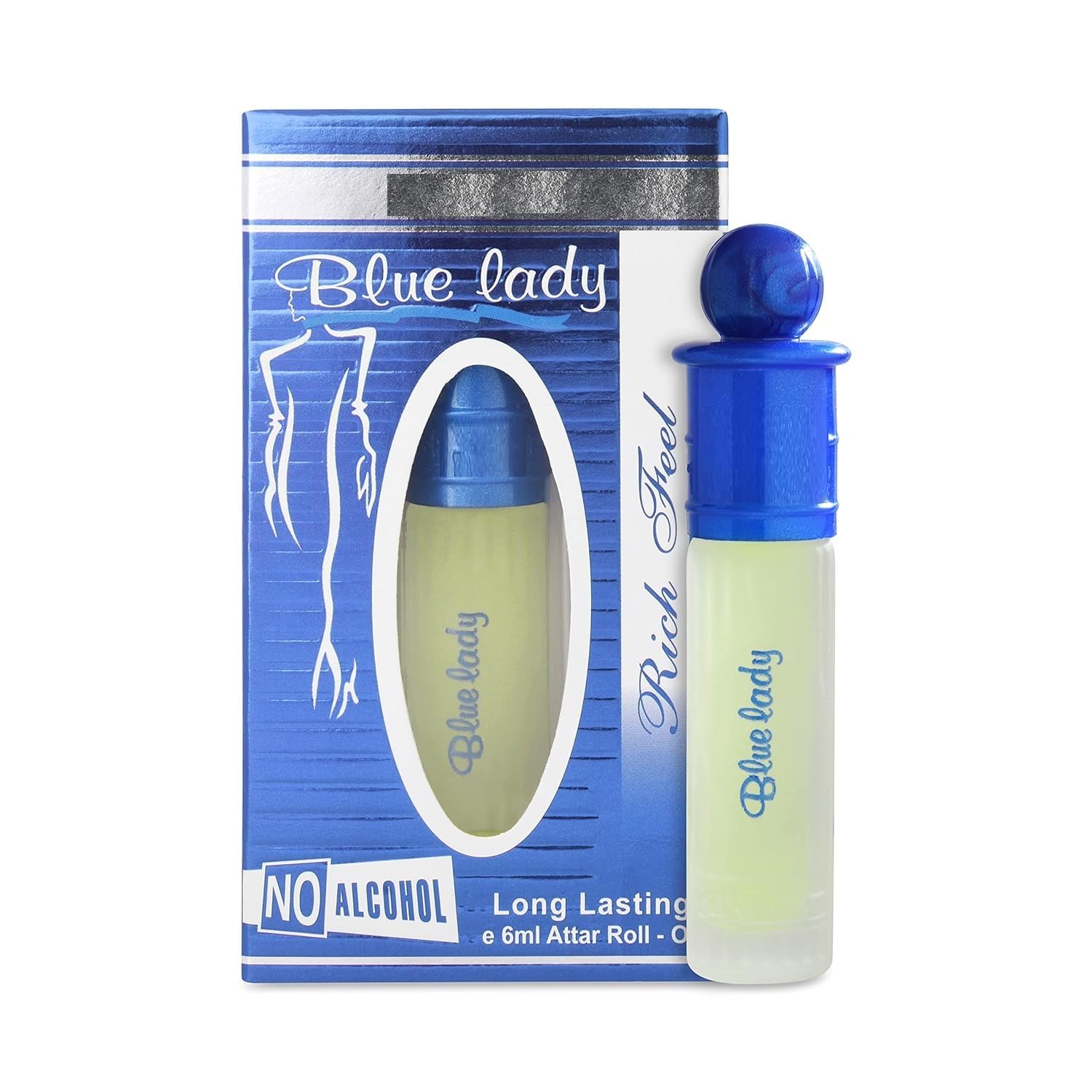 Zenics Assorted Luxury Alcohol Free Long Lasting Roll-On Attar Perfume Gift Set For men & women (blue lady 6ml)