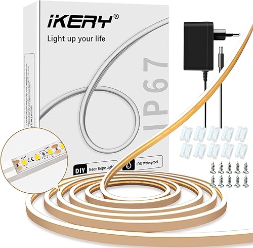 Miniatura 8 de IKERY Luces LED para dormitorio, 16.4 pies, 84 LEDsm, tira de luces LED RGB + blanco frío + blanco cálido en una tira de luz LED, control remoto +