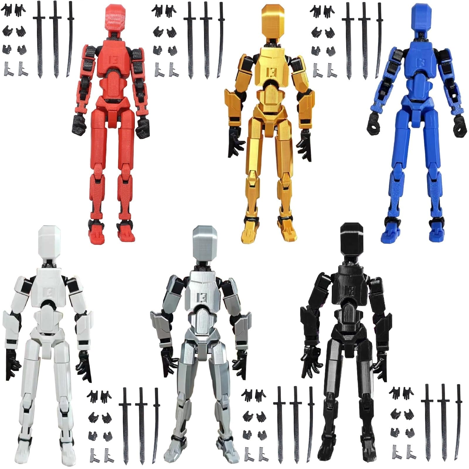 Assembly Completed T13 Action Figure, Titan 13 3D Printed Action Figure, Lucky 13 Action Figure, Assembled Dummy 13 Action Figure