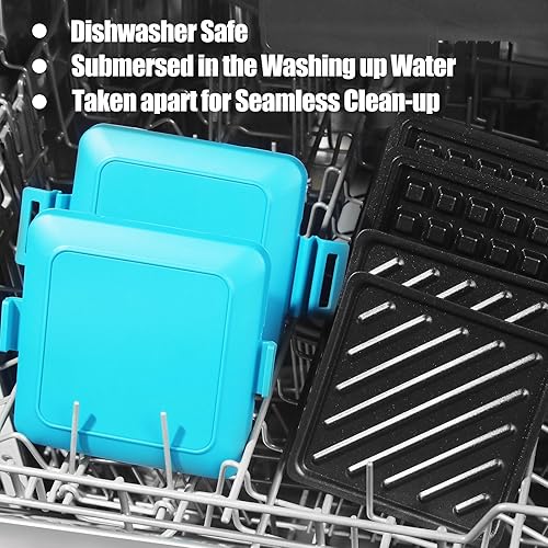 Miniatura 5 de Tostadora, tostadora de microondas, sandwichera, waflera, panini, apta para lavavajillas, sin electricidad, inalámbrica, ahorro de tiempo, rápido