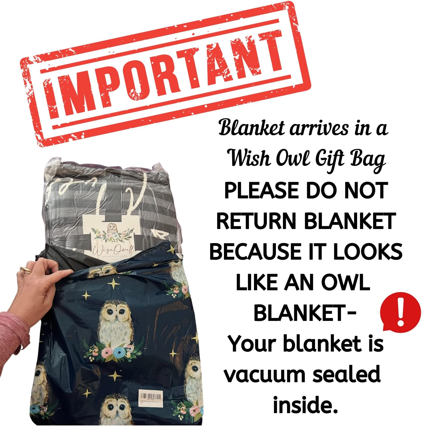 Wish Owl Get Well Soon Gifts for Men and Women - Overcomer Letterboard Healing Blanket | Compassion Blanket | Comfort Items for Chemo Patients | Care Package for Men