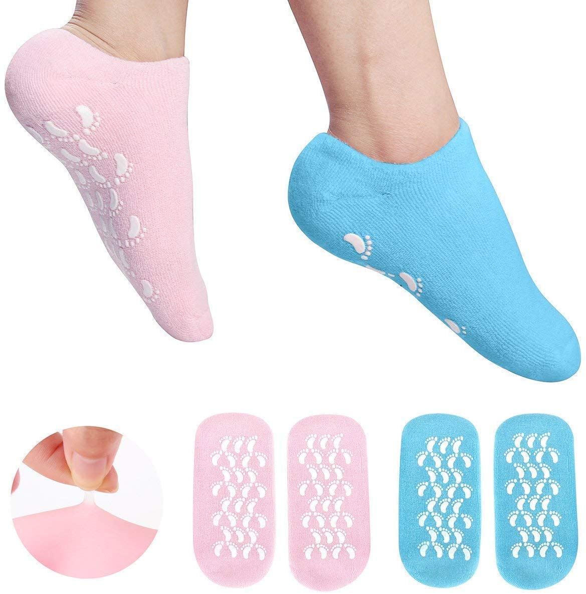 Astrophile Ultra-Soft Moisturizing Socks Spa Gel Vitamin E And Oil Infuse For Repair Dry ed Skins