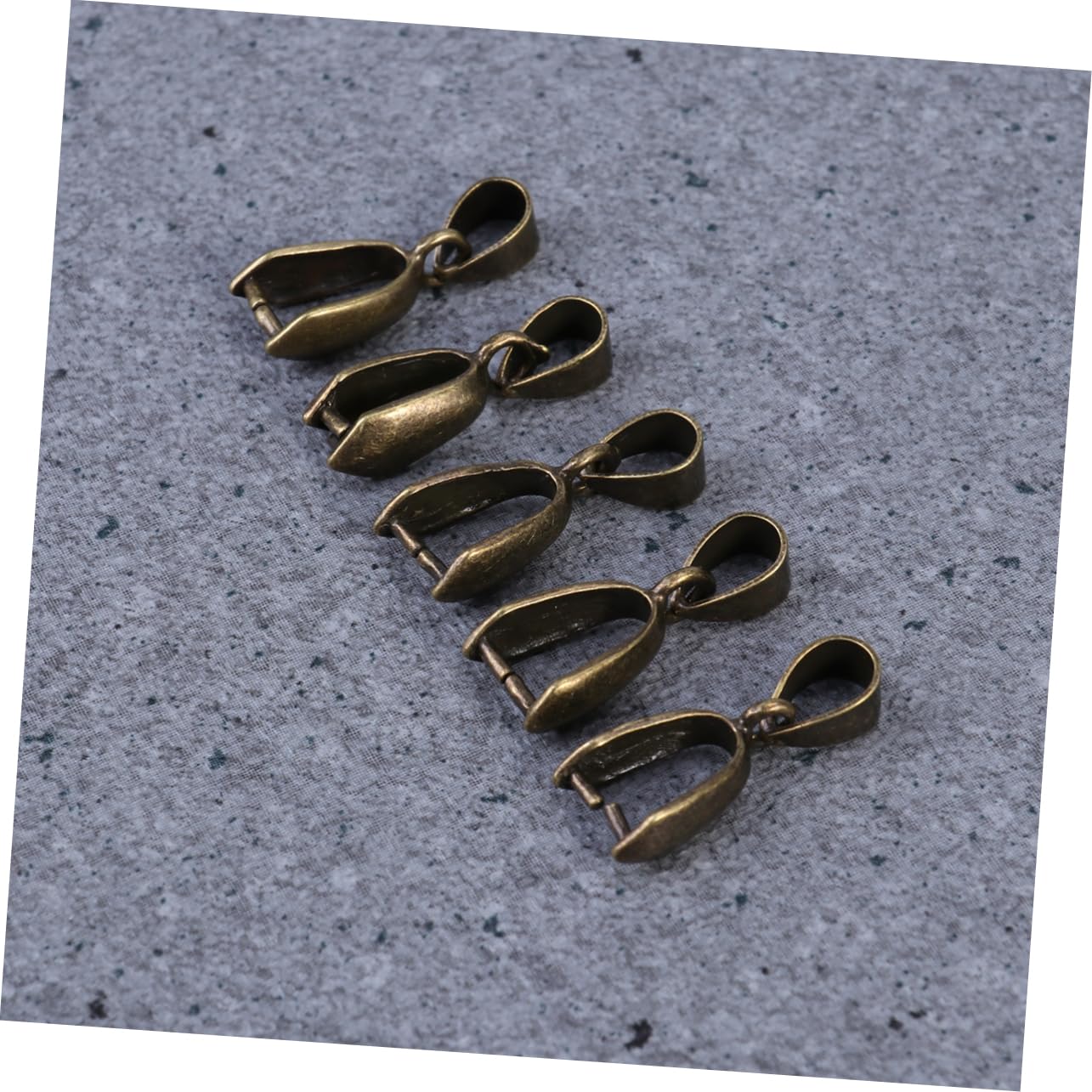 Chiusura a Pinza in Ottone Color Bronzo 100 Pezzi per Gioielli | Connettore Pendente 16mm, per Bigiotteria Fai da Te, Accessorio Antiruggine e Facile da Usare