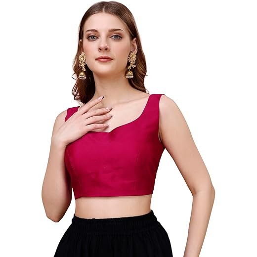 Womanista Taffeta Sleeveless Saree Blouse