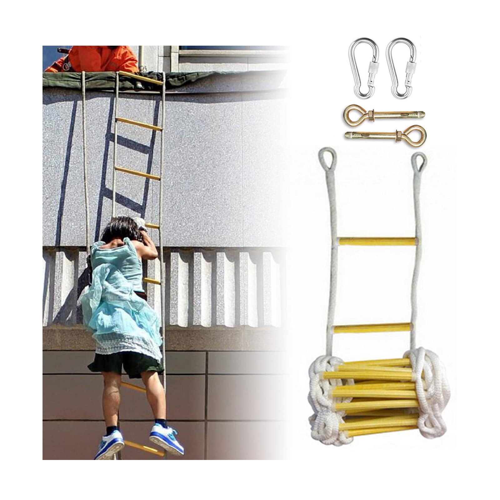 Buy Climb the Ladder Rope Ladder 26 Story Emergency Fire Escape Ladder Safety Rope Ladder with