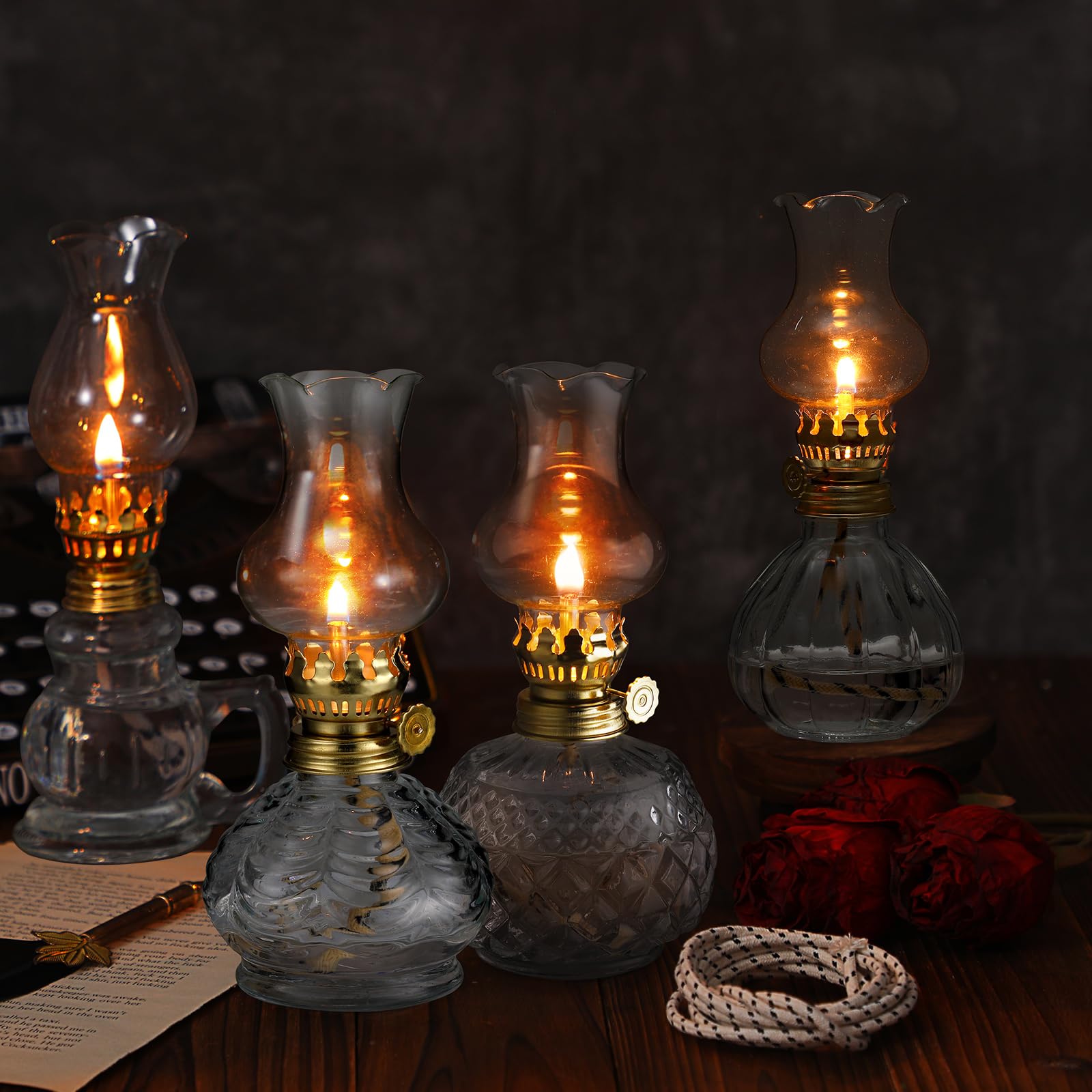 Amazon.com: Yexiya 6 Pcs Chamber Oil Lamps Oil Lamp Vintage Glass