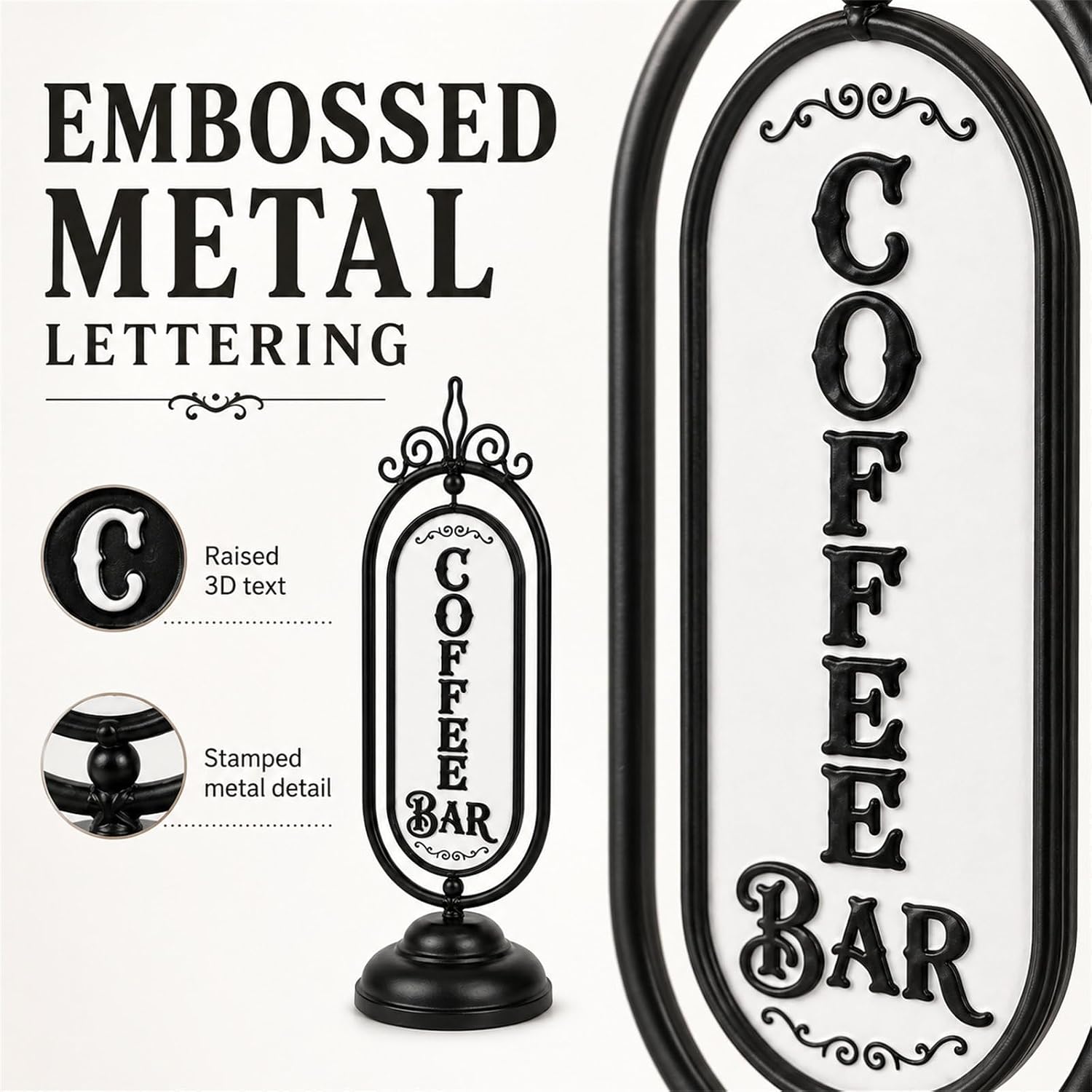 Reversible Hot Cocoa Bar & Coffee Bar Sign, Fall Cafe Table Decor