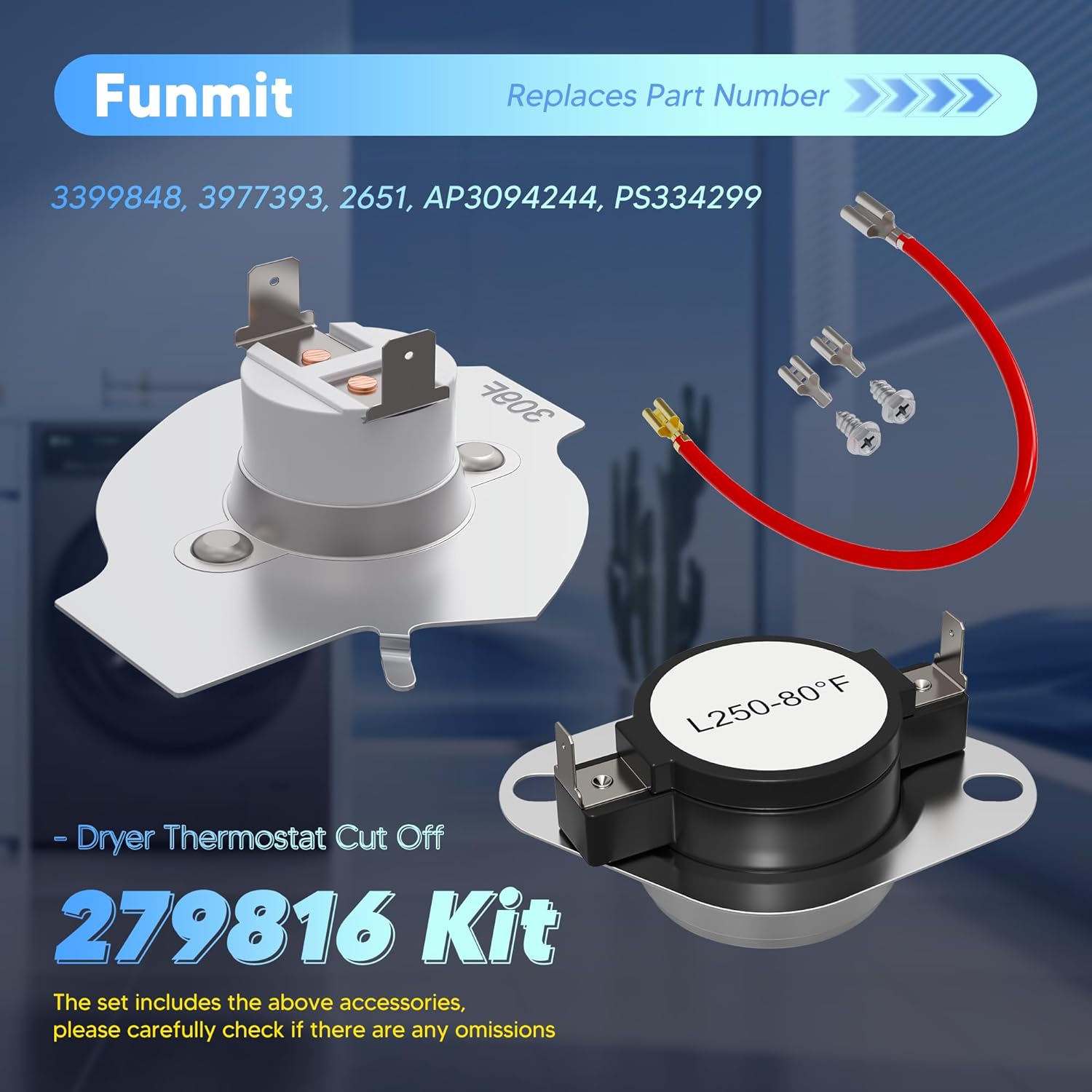 UPGRADE 3387747 WP3387747 Dryer Heating Element Replacement for Whirlpool Cabrio Kenmore He2 Kenmore Elite He3 Maytag Dryers GEW9250PW0 GEQ9800PW1, Replaces WD05X30818 GEQ9800PW2 GEQ9800PW1 MEDB835DW4