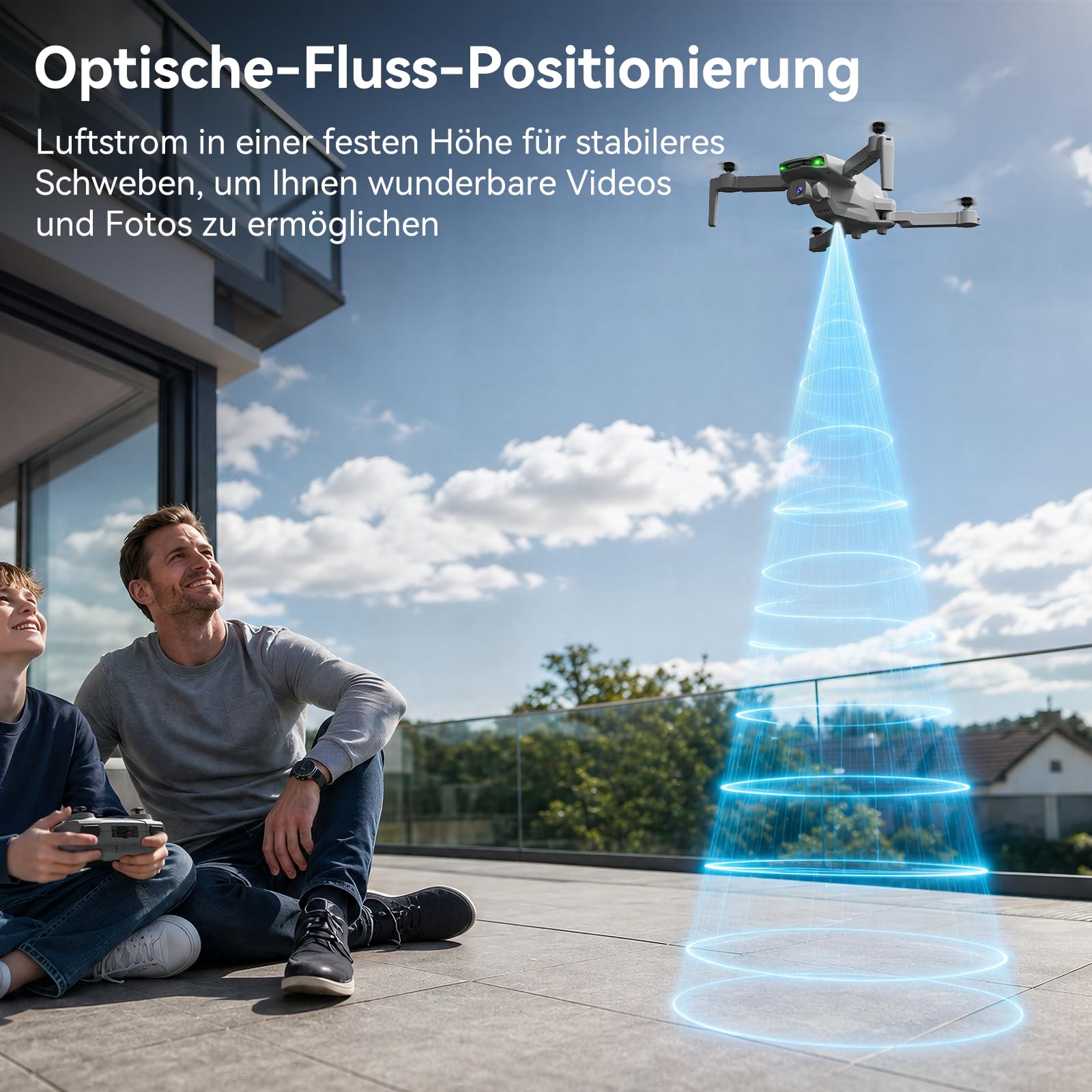 SIMREX Drohne mit Kamera für Kinder, Anfänger & Erwachsene – Faltbarer RC-Quadrocopter mit Höhenhaltung, Mini-Indoor-Drohne mit Ein‑Tasten‑Start, Geschenk für Jungen, Mädchen & Teenager