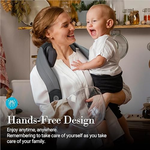 Miniatura 4 de Masajeador Shiatsu de Cuello y Hombro con Calor - Elegible para HSA, Masajeador Inalámbrico de Tejido Profundo 4D, Masaje Recargable para Cuello y