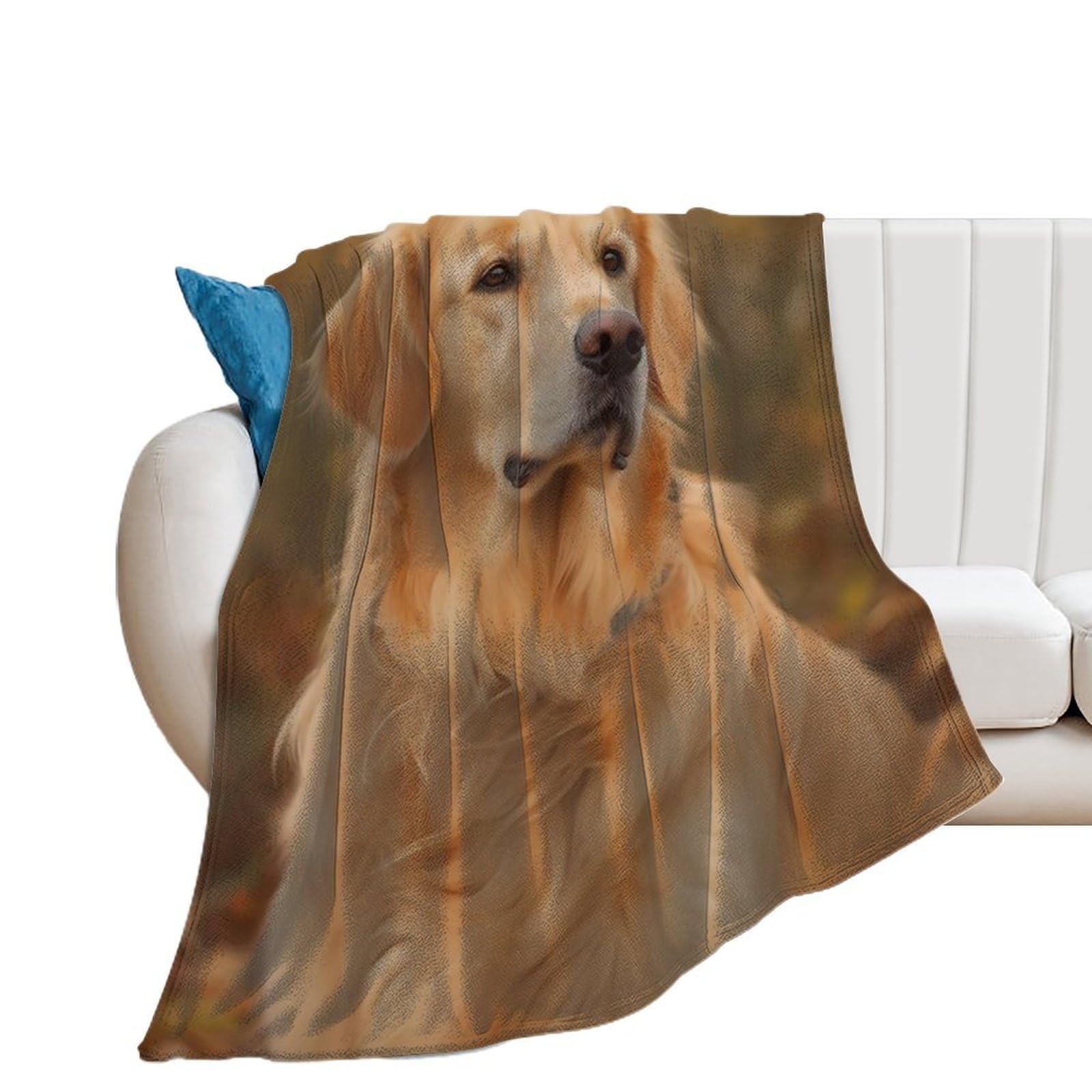 Couverture Golden Retriever de qualité supérieure en flanelle