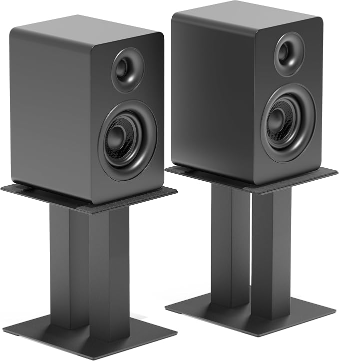 Decoupled desk stands for studio monitors