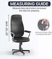 Vista 3 de PAULATO BY GA.I.CO. Funda elástica para silla de oficina y juegos, funda elástica para silla de escritorio para computadora con cremallera, fundas