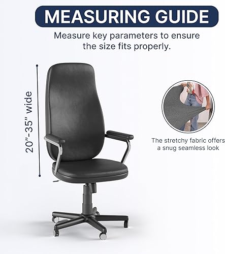 Miniatura 3 de PAULATO BY GA.I.CO. Funda elástica para silla de oficina y juegos, funda elástica para silla de escritorio para computadora con cremallera, fundas