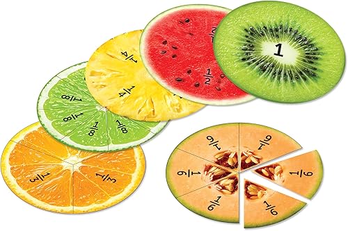 Miniatura 3 de Learning Resources Fracciones magnéticas de frutas, 24 piezas, a partir de 6 años, juguetes educativos para niños, juegos de aprendizaje de