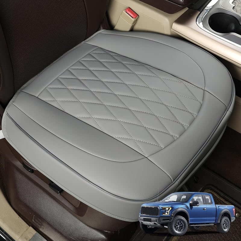 Capas para Banco Dianteiro de Caminhonetes e SUVs GIANT PANDA em Couro Sintético, Cinza Estilo B, 2 Peças
