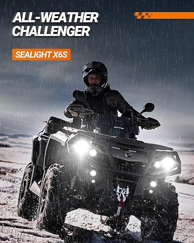 Miniatura 4 de SEALIGHT Bombillas antiniebla X6S H11H9H8 2024 6000K blanco frío, 40000LM ultra brillantes H11H8H9 Powersports bombillas con ventilador, Plug and