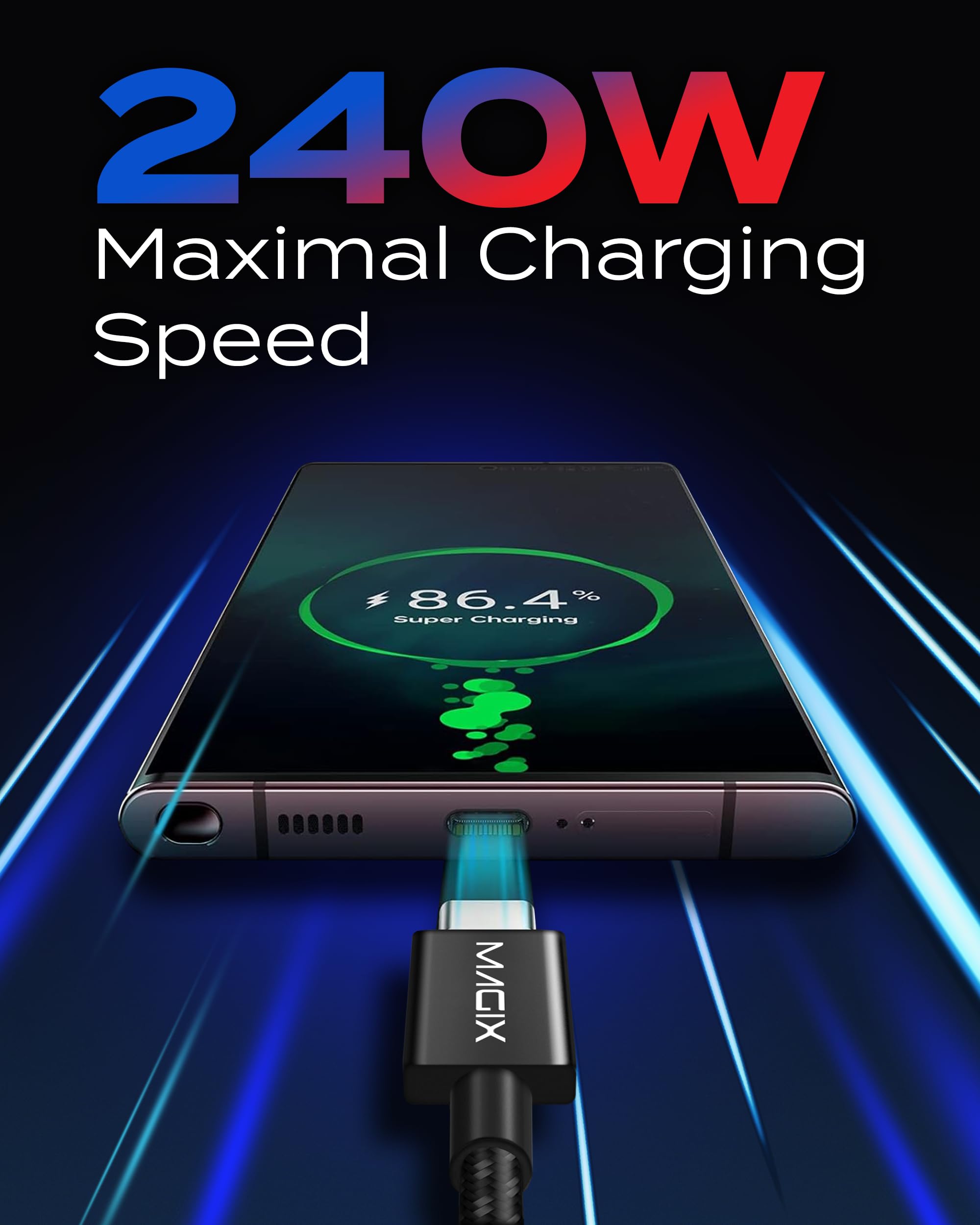USB A Auf USB C Kabel 10Gbps, USB C PD QC 3.0 Schnellladekabel, USB C 3.1