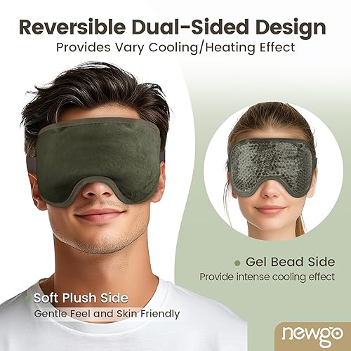 Miniatura 3 de NEWGO Cooling Eye Mask Cold Eye Mask for Dry Eyes, Gel Eye Mask Ice Eye Mask Frozen Reusable Eye Ice Pack Cold Eye Compress for Dark Circles,