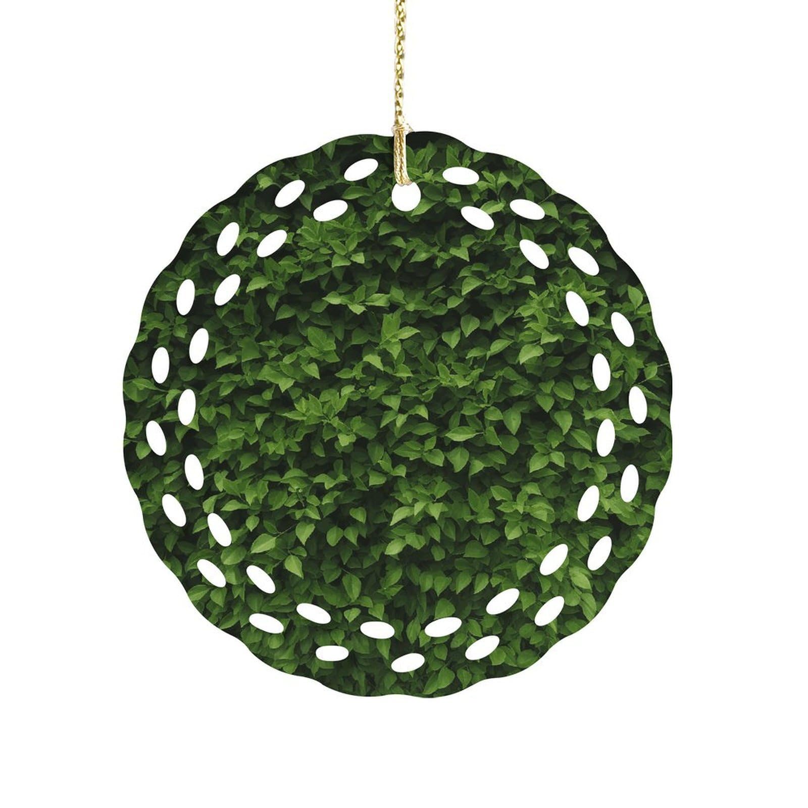 Btcowzrv Style Hedge Ceramic Ornament,Round Ornaments With Hole Easy To Hang,Hanging Ornament For Wedding Party Home Window Garden Christmas Day Decor