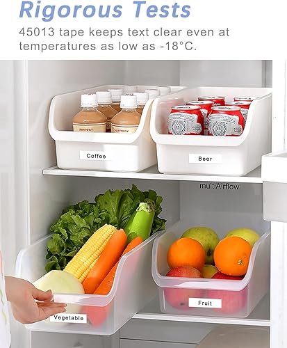 Miniatura 5 de UNOKA Cinta de etiquetas A45013 compatible con Dymo Black on White Label Maker Recambios de 12 pulgada x 23 pies 45013 S0720530, cintas de 0.472 in