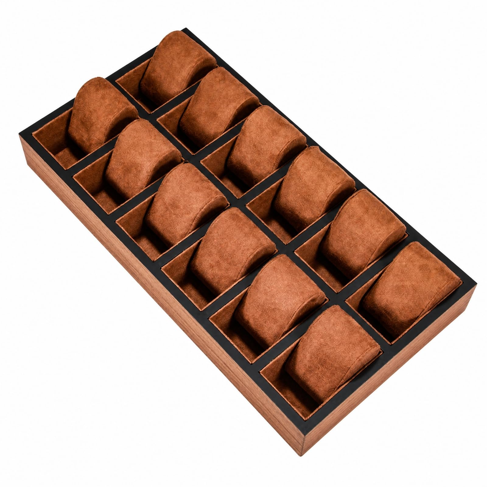 rockible Boîte à Montres En Bois Rectangulaire, 12 Emplacements