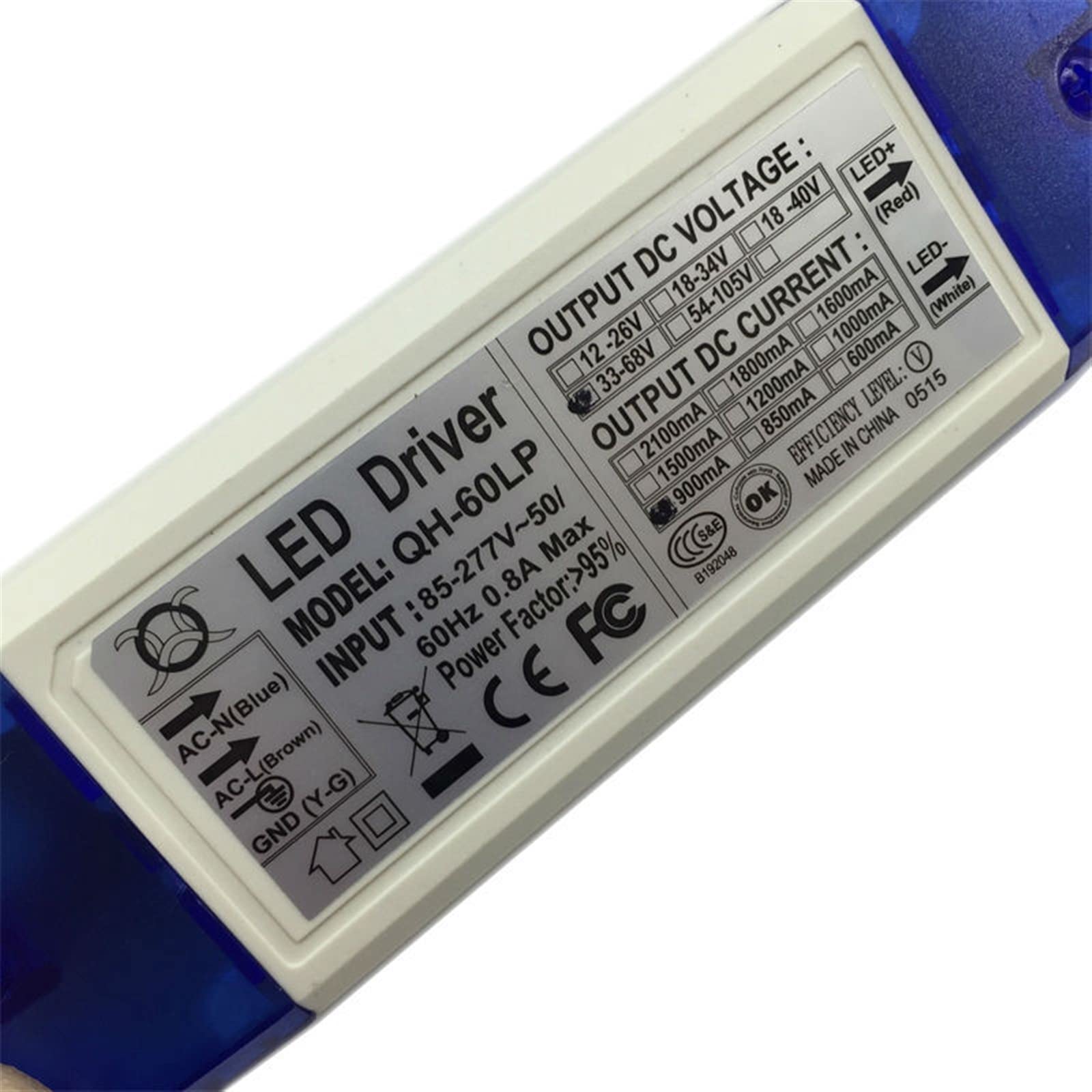 UYCUODLUY 1/2/ 5/10 Pieces 30W 40W 50W 60W 10-20x3W 900mA LED Driver DC33-68V High Power LED Power Supply Lighting (Color : 1 Pieces)