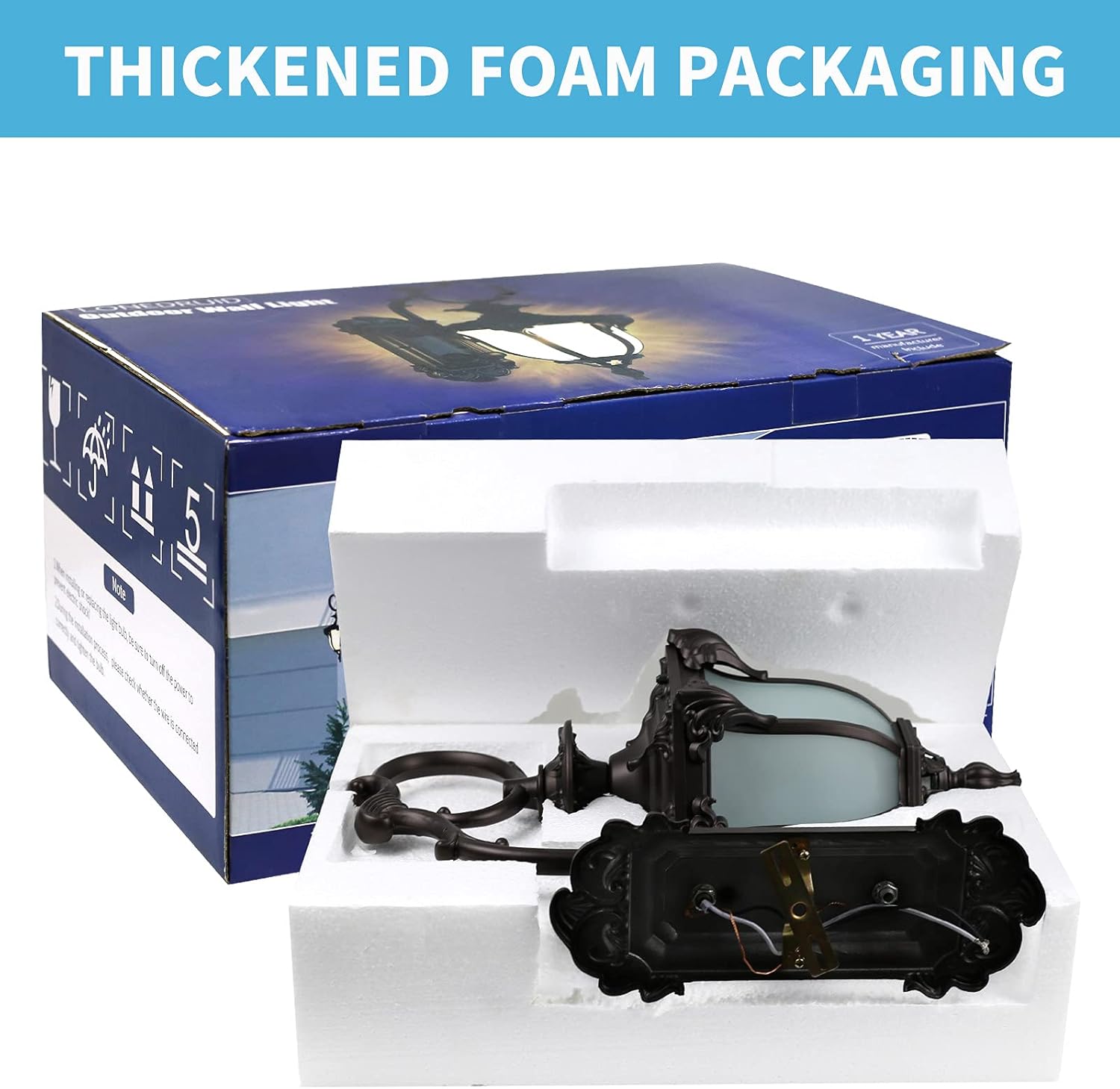 Best Deal Cheap 🛒 LONEDRUID Led Outdoor Wall Light Fixtures Modern 21.26'H Exterior Wall Lantern Waterproof Sconce Porch Lights Wall Mount for House, UL Listed