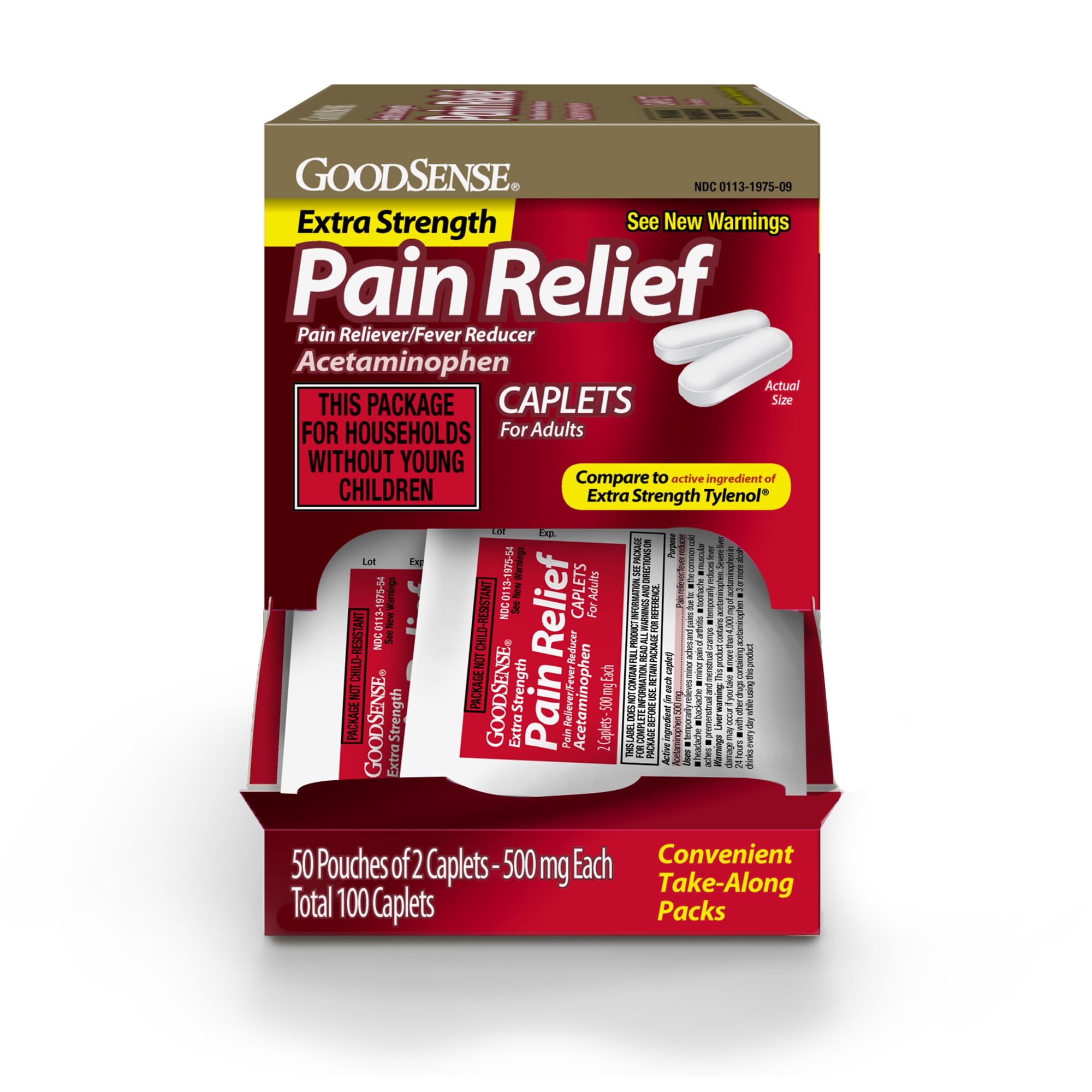 GoodSense Extra Strength Acetaminophen 500 mg, 100 Caplets — Amazon image 9