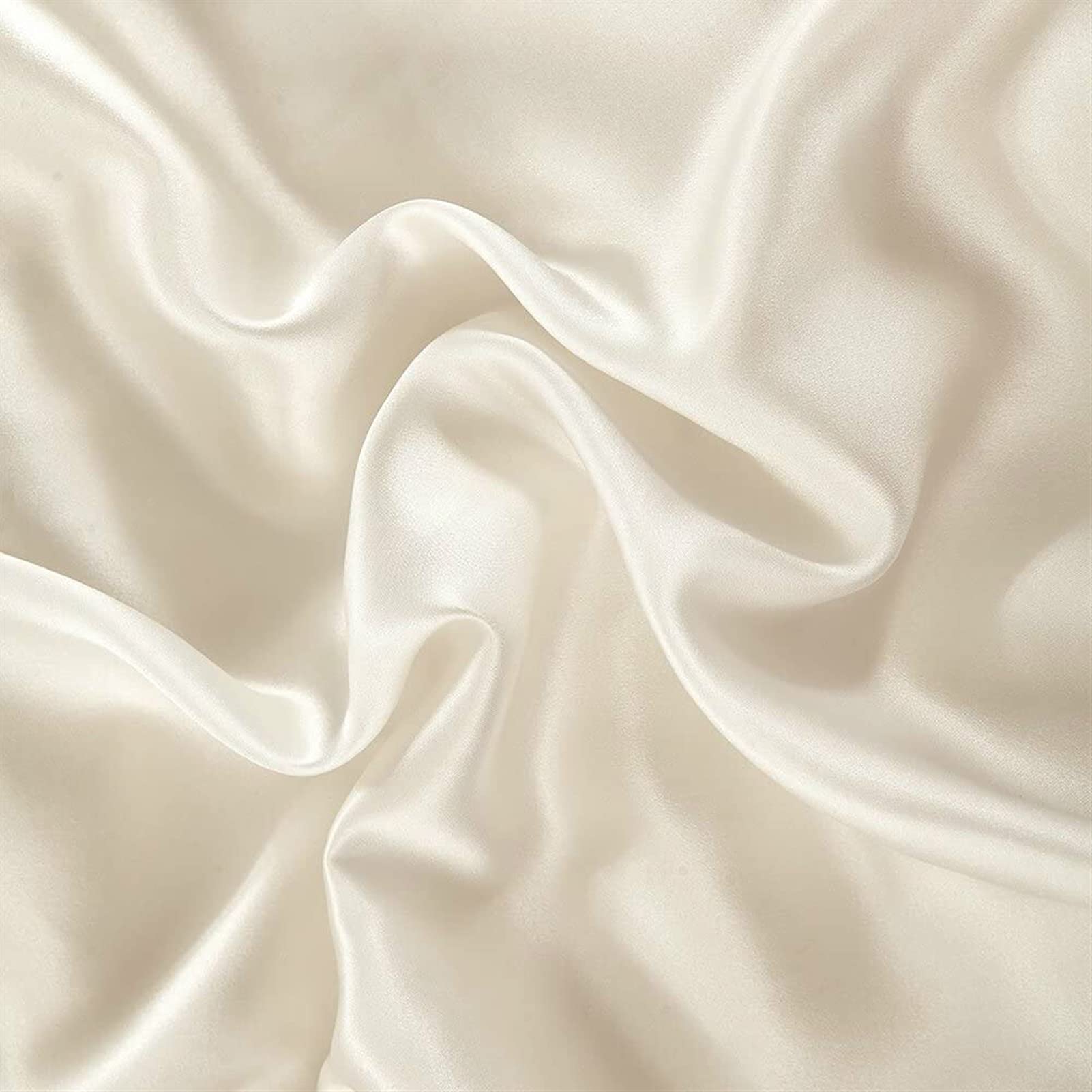 Federe in Raso per Capelli e Pelle, Federa for Letto Naturale for Capelli e Pelle di Lusso 1 Confezione(White,40x80cm)