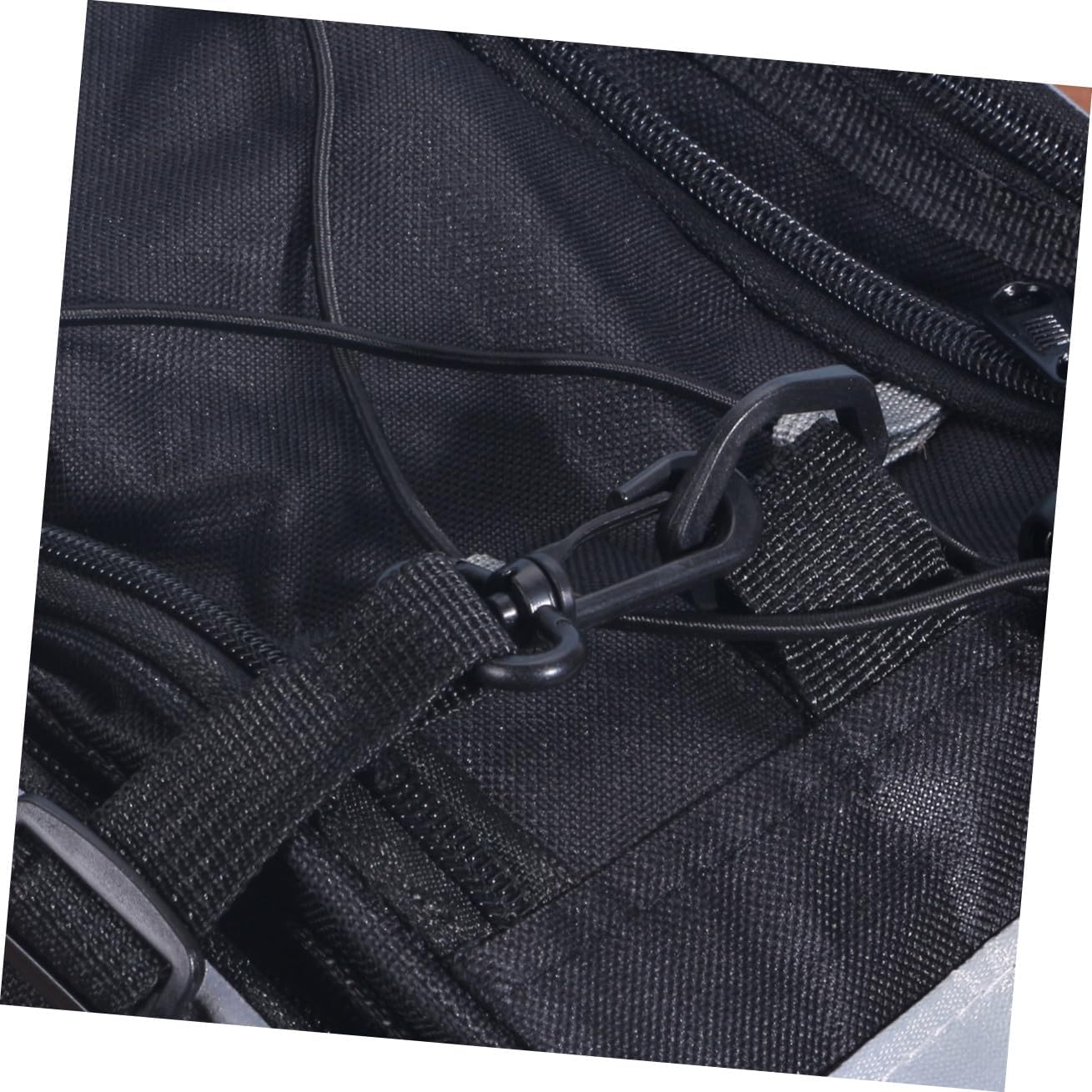 UPKOCH Elastic Rope Rear Bag Cycling Saddle Bag Storage Pouch Bike Seat Pack Reflective Straps Easy Installation Grey