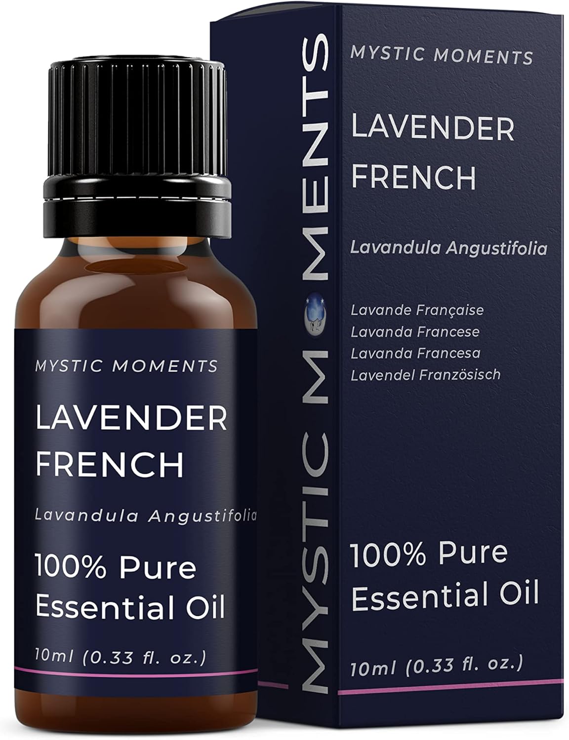 Mystic Moments | Lavender French Important Oil 10ml – Pure & Pure Oil for Diffusers, Aromatherapy & Therapeutic massage Blends Vegan GMO Free