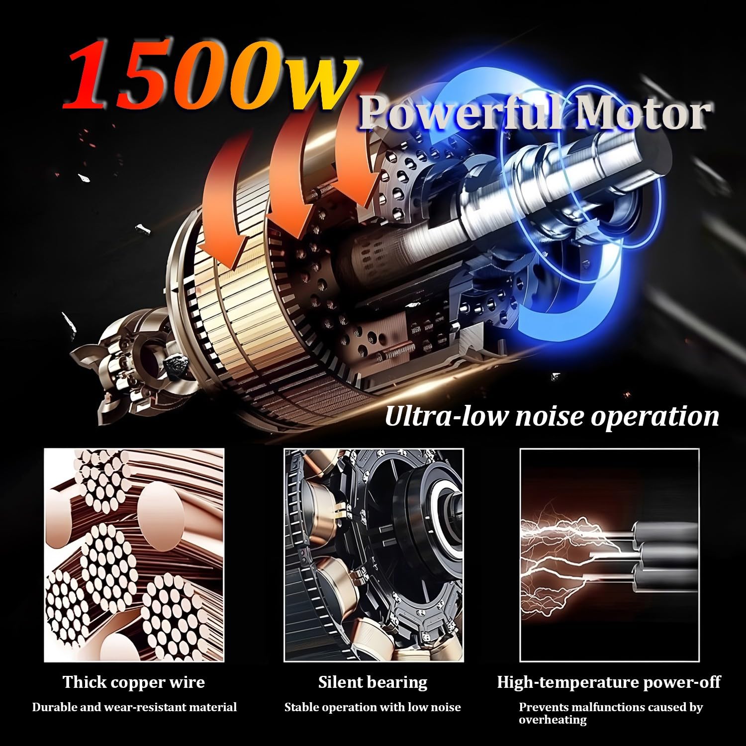 Carretilla Eléctrica para Escaleras 1000lbs/450kg Capacidad Motor 1500W Sin Escobillas Ideal Batería 48V/42A 6-8H Autonomía para Mudanzas Almacén Logística