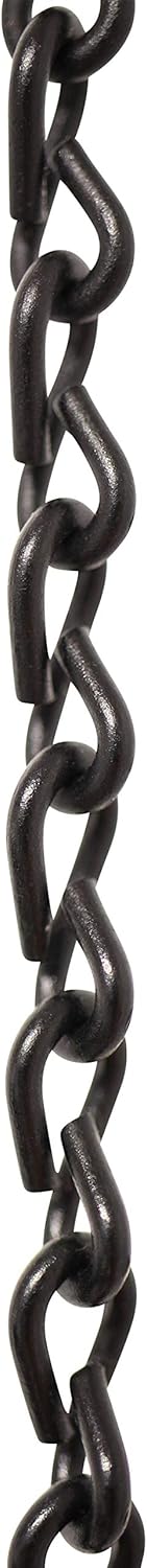 RCH Hardware CH-S51-16-BLK-164 14 Gauge Decorative Solid steel Double Jack Chain | 1 Reel/ 164'