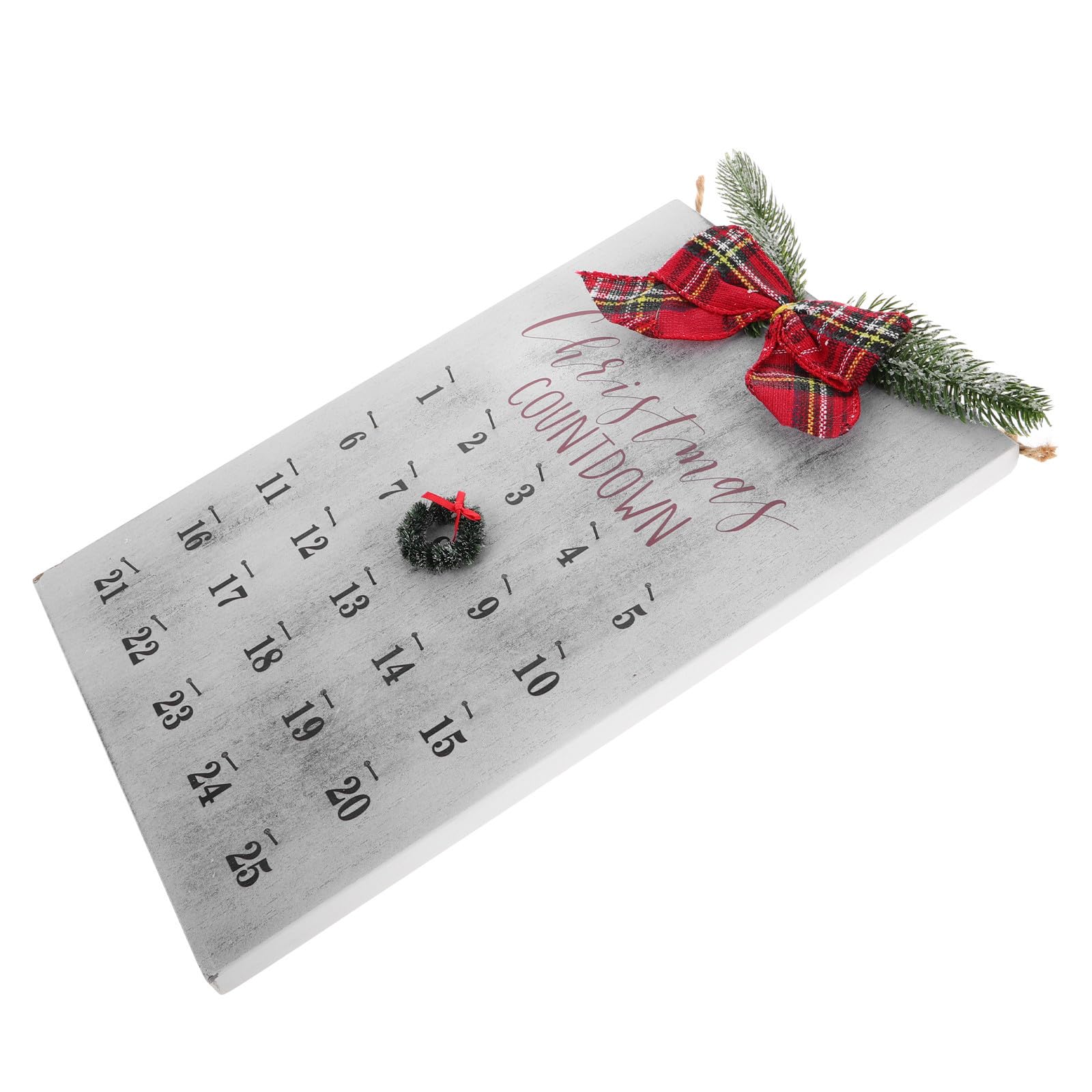 Weihnachtskranz Adventskalender mit Multifunktionaler Countdown Funktion aus Dichteplatte Schön Gestaltet für Einkaufszentrum und Büro als Festliche Wandbehang Dekoration