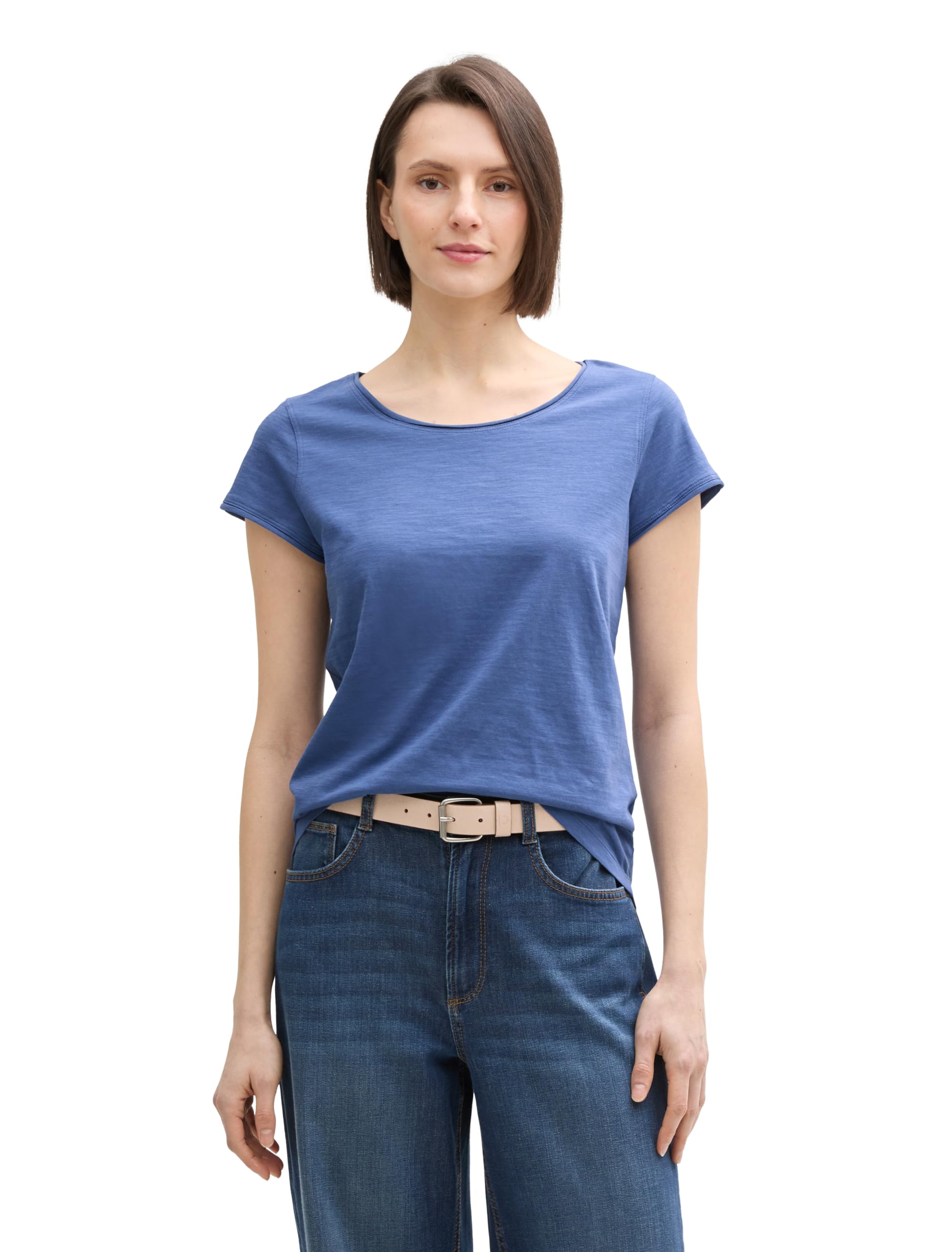 Tom Tailor Damen T-Shirt aus Bio-Baumwolle
