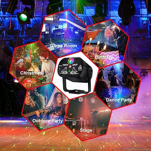 Miniatura 3 de Luces de escenario de discoteca para DJ, luces de fiesta activadas por sonido para decoración de Navidad, bar, Halloween, karaoke, pub, KTV, baile,