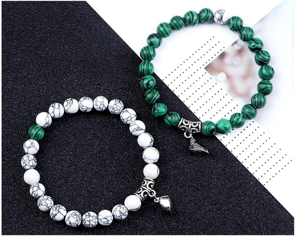 Bracelets en perles de couple en jade : le cadeau romantique idéal