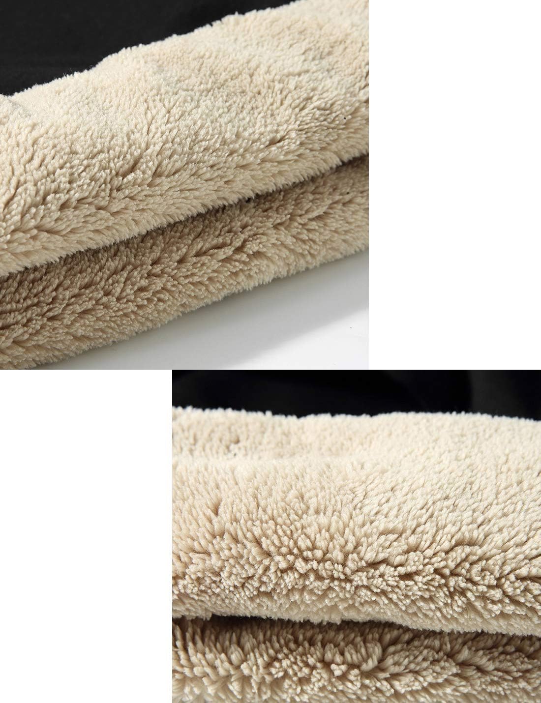 Yeokou Mens Fashion Warm Fleece Crewneck Sweatshirt Thick Sherpa Lined Pullover Tops - Image 7