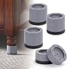 Round Bed Risers, Heavy Duty Furniture Risers 1 inch, 2 inch, Adjustable Furniture Lifters for Bed Frame, Table, Sofa, Couch Chair, Support Up to 1,300 LBS, 4 Pack