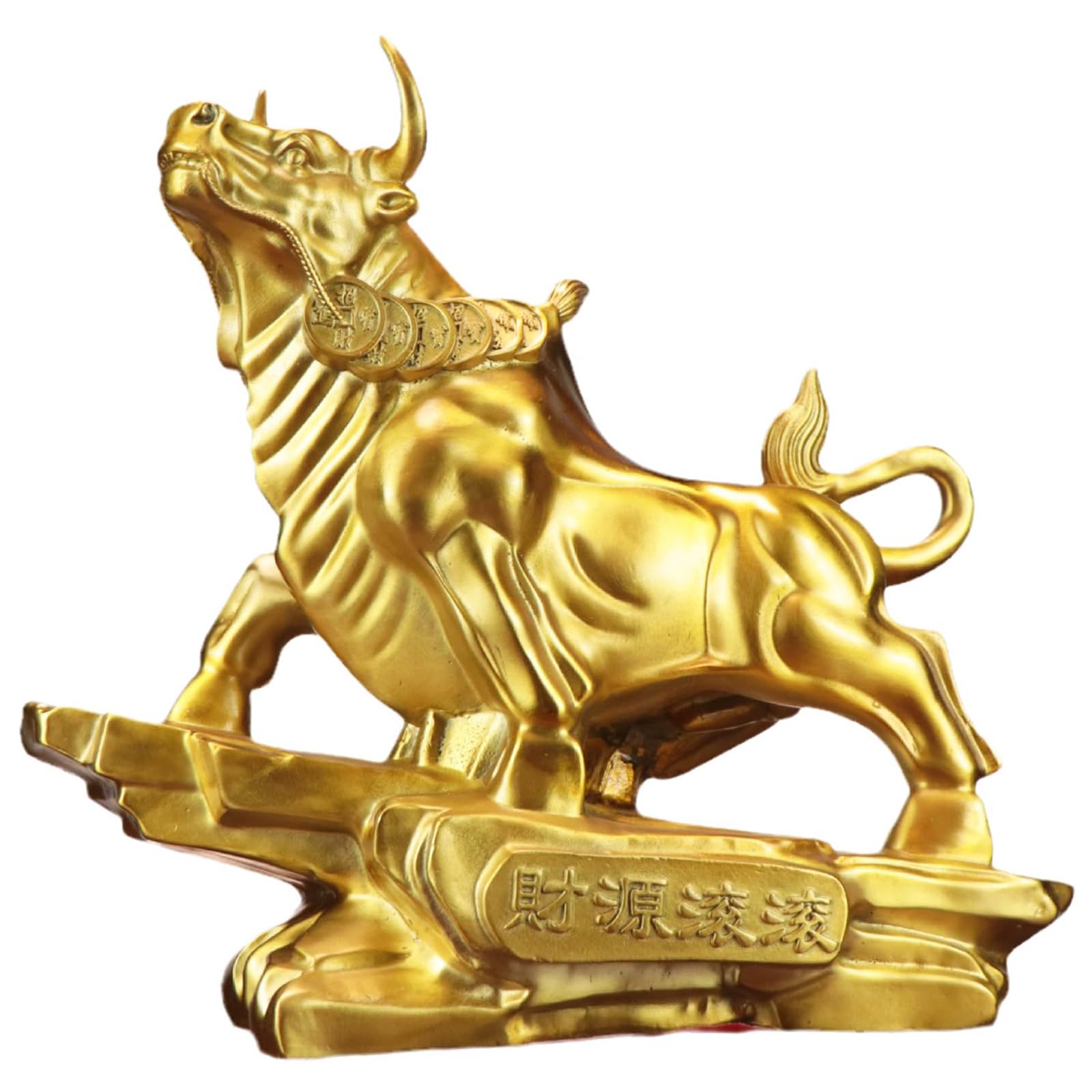 YXCQHZM Bulls Figures Sculpture Modern Bull Statue Decor Arts Brass Bull for Home Office Desk Gift Decor, Represents Good Luck Of Career And Wealth (M)