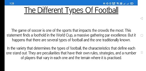 Different Types Of Football