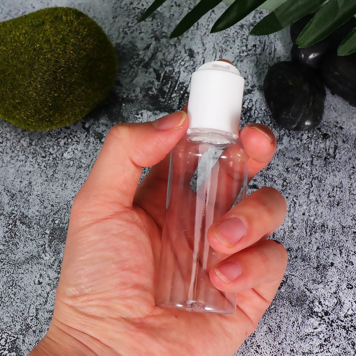 Refillable Travel Bottles Lightweight Pet Cosmetic Bottles 50ml 10pcs with Long Thin Design Random Color for Face Wash and Body Lotion for Suit Case and Sports Bag Organization