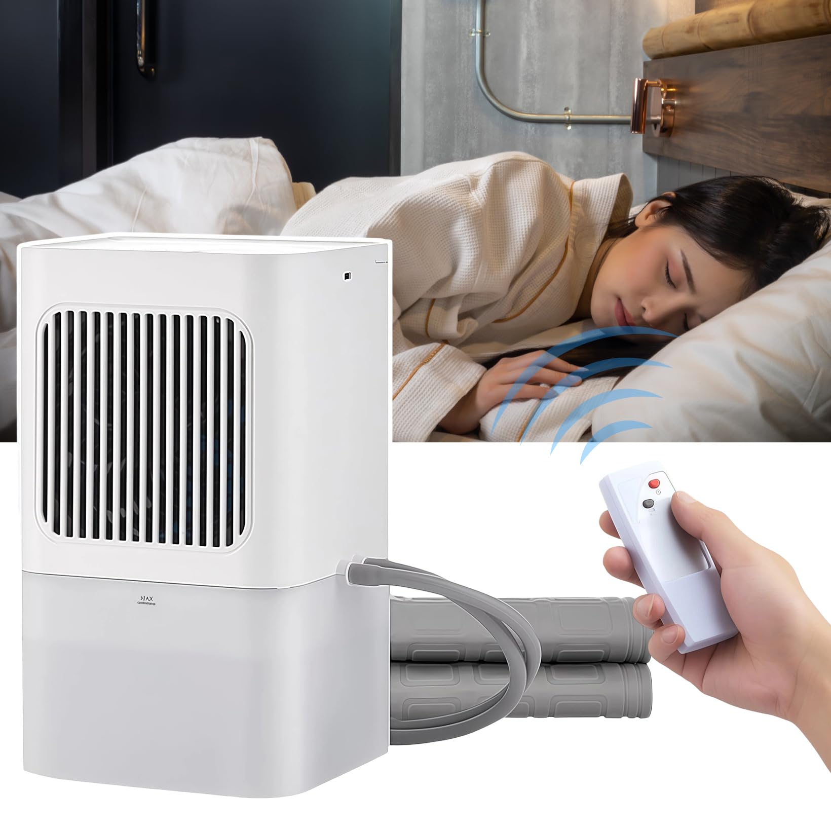 Materasso raffreddato ad acqua, 2000 giri/min, materasso con raffreddamento ad acqua e telecomando a infrarossi, 3 velocità tappetino rinfrescante per letto per camera da letto (1,6 x 0,7 m)