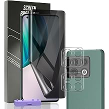 1+2 Pack Privacy Screen Protector for OnePlus 10 Pro, TPU Anti-Spy Film with Installation Frame, 2 Camera Lens Protector, Fingerprint Compatible, Case Friendly