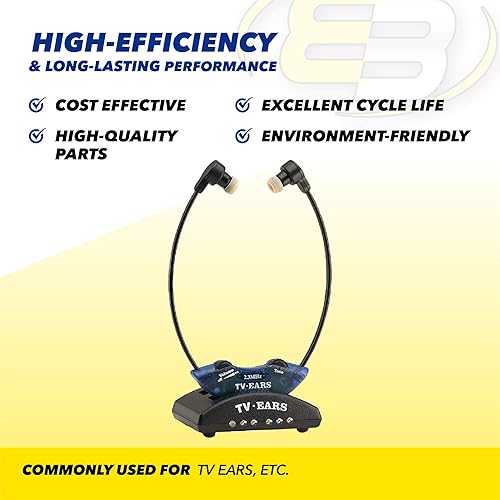 Miniatura 5 de Exell Battery Auriculares de TV 5.0 recargable NiMH reemplazo batería 40810 montado en Estados Unidos