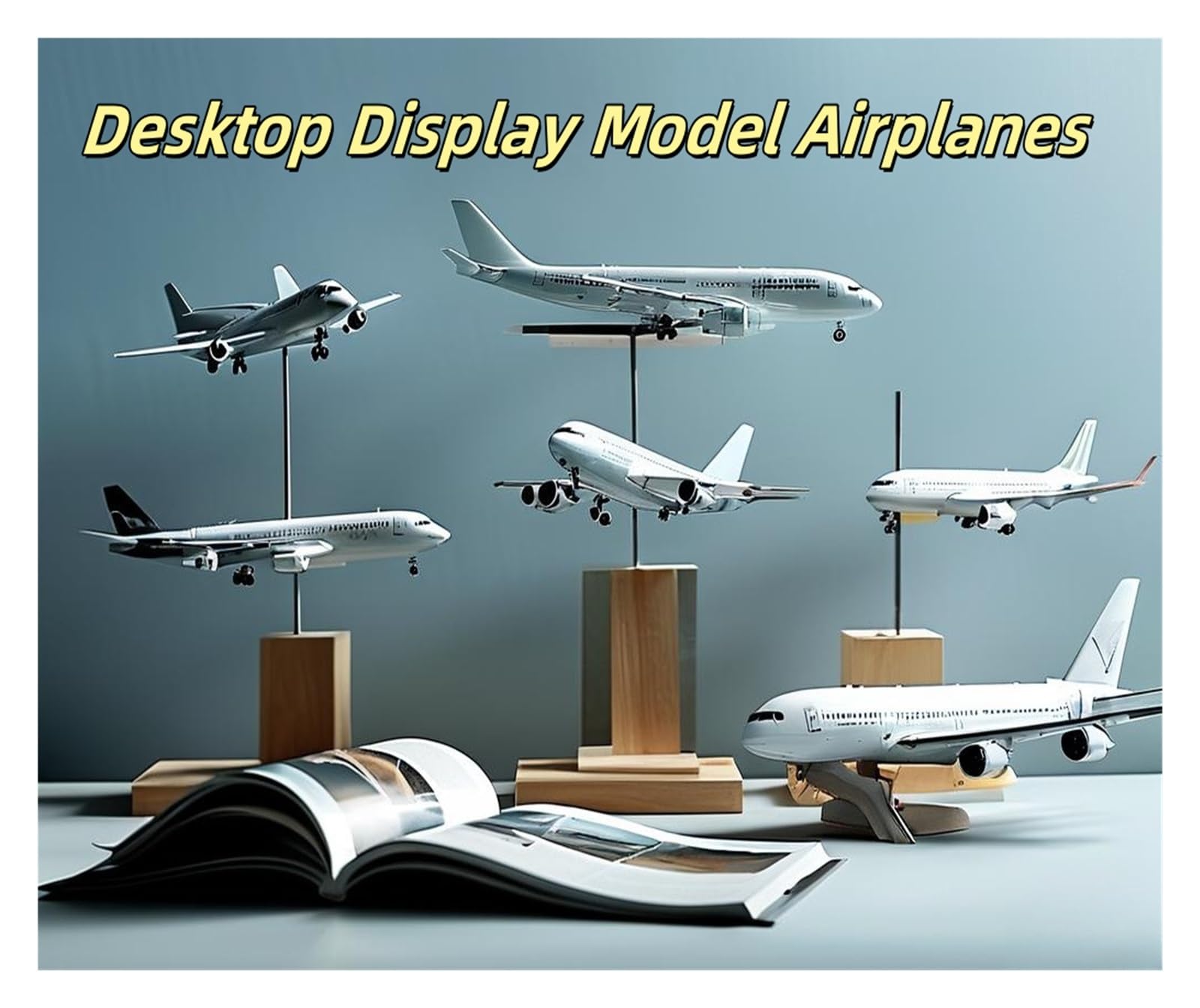 Aereo in Metallo pressofuso 1/160 per Modello Boeing 747 Kit Modello di Aeroplano pressofuso con Display Piano di Supporto Raccogli Gli Appassionati Militari per la Raccolta e l'esposizione (Senza