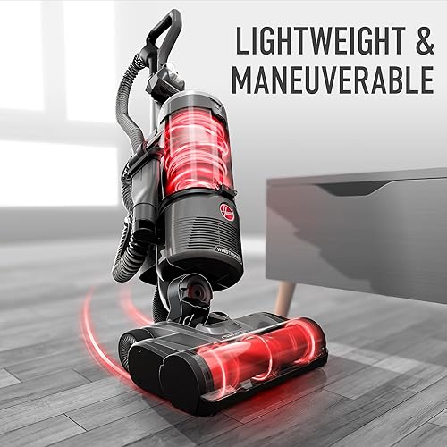 Miniatura 5 de Hoover WindTunnel - Aspiradora vertical giratoria para mascotas sin bolsa para uso doméstico en alfombras y suelos duros, aspiradora vertical con