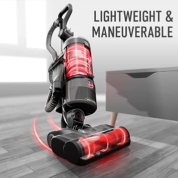 Hoover WindTunnel Swivel Pet Bagless Upright Vacuum Cleaner forhome use on Carpet and Hard Floors, Corded Upright Vacuum Cleaner for Pet Hair, Lightweight Design, Swivel Steering
